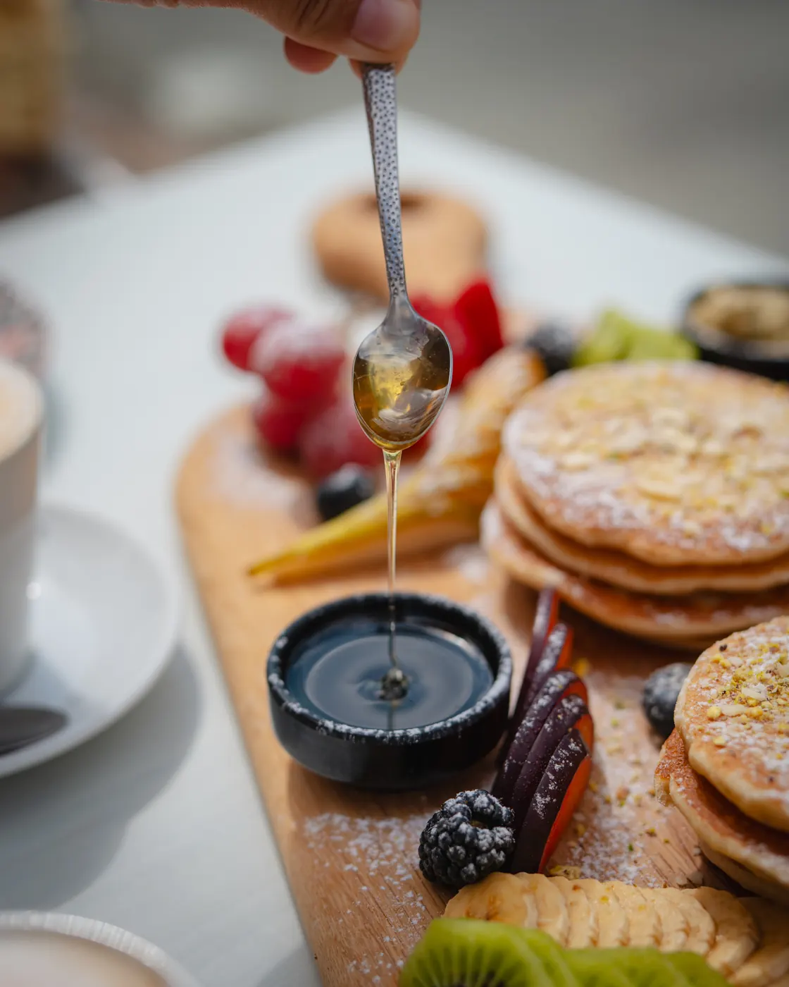 Pancakes con miel